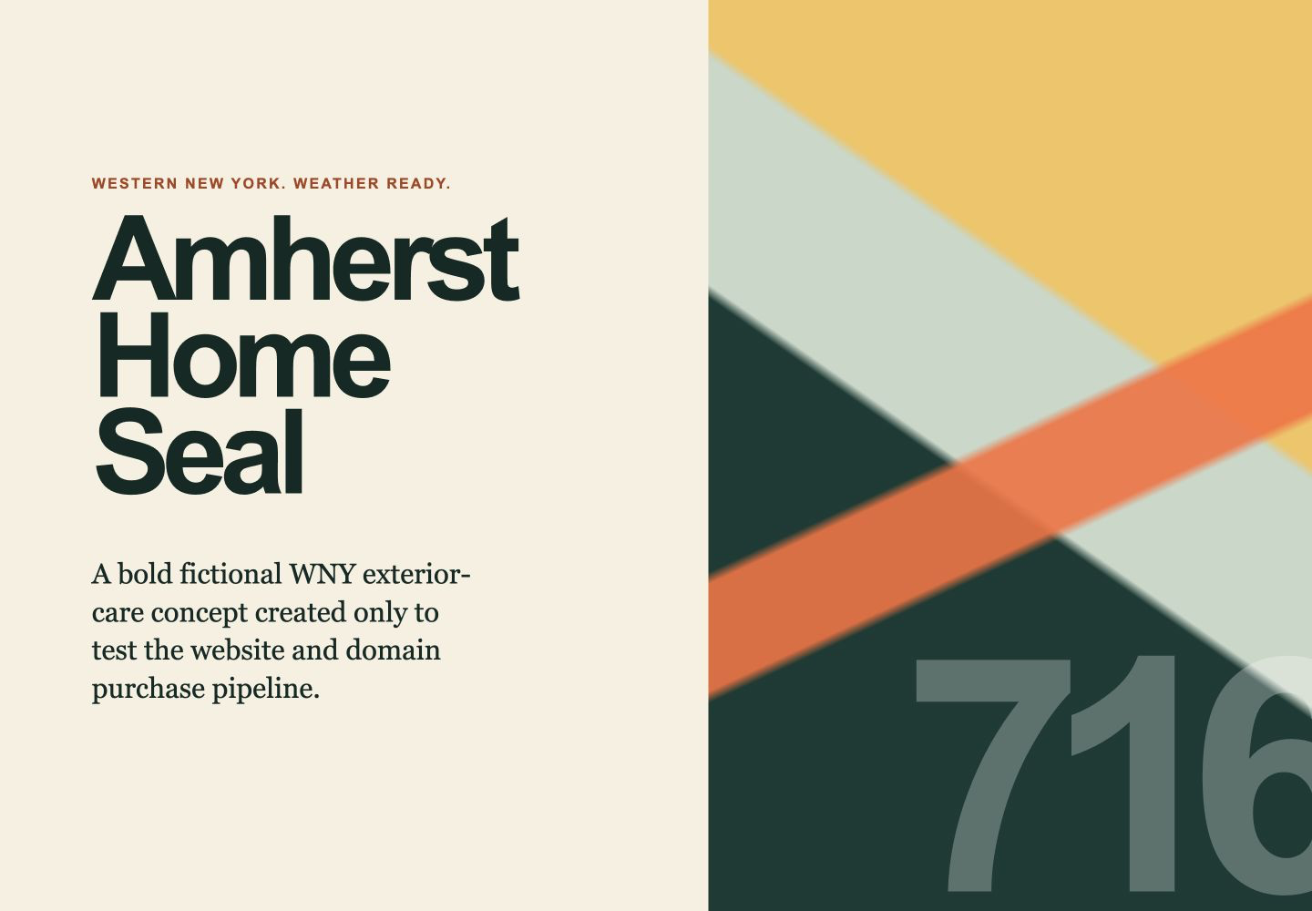 Amherst Home Seal homepage concept screenshot
